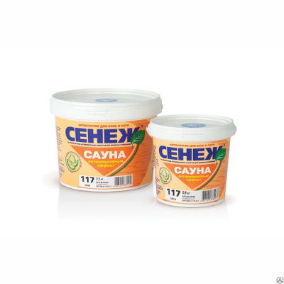 Продаем пропитка защитная для бани и сауны "сенеж" сауна 0,9кг (+0°c) в Ижевске по доступным ценам.